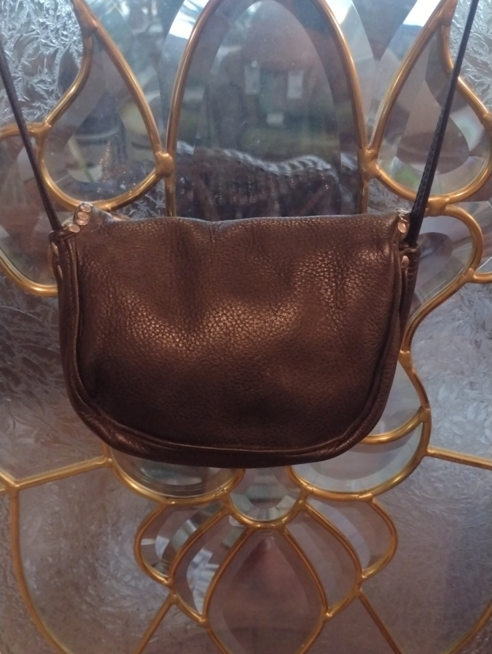 Studded Black Crossbody Bag with Star & Heart Accents - Picture 10 of 11